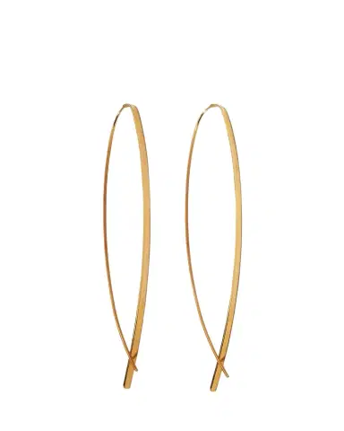 Lana 14K Gold Elite Narrow Upside Down Hoop Earrings | Thumbnail 1 Lana 14K Gold Elite Narrow Upside Down Hoop Earrings | Thumbnail 1