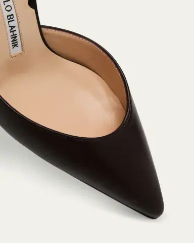 Manolo Blahnik Carolyne Leather Low-Heel Slingback Pump | Thumbnail 5 Manolo Blahnik Carolyne Leather Low-Heel Slingback Pump | Thumbnail 5