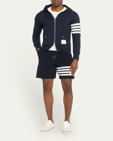 Thom Browne Four-Stripe Hoodie Sweatshirt | Thumbnail 2 Thom Browne Four-Stripe Hoodie Sweatshirt | Thumbnail 2