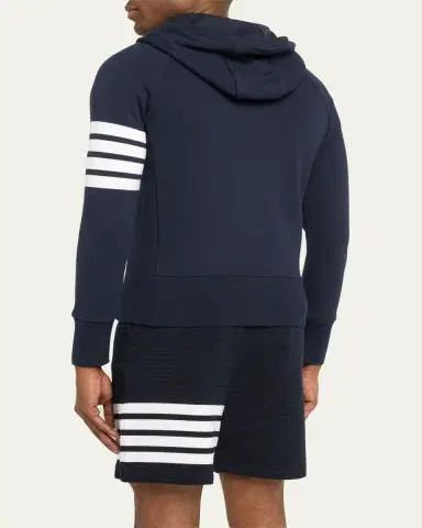 Thom Browne Four-Stripe Hoodie Sweatshirt | Thumbnail 3 Thom Browne Four-Stripe Hoodie Sweatshirt | Thumbnail 3