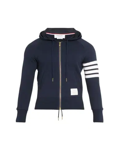 Thom Browne Four-Stripe Hoodie Sweatshirt | Thumbnail 1 Thom Browne Four-Stripe Hoodie Sweatshirt | Thumbnail 1