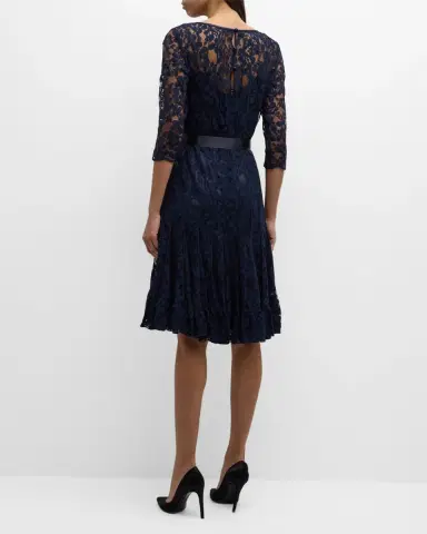 Rickie Freeman for Teri Jon 3/4-Sleeve Lace Overlay Cocktail Dress | Thumbnail 15 Rickie Freeman for Teri Jon 3/4-Sleeve Lace Overlay Cocktail Dress | Thumbnail 15