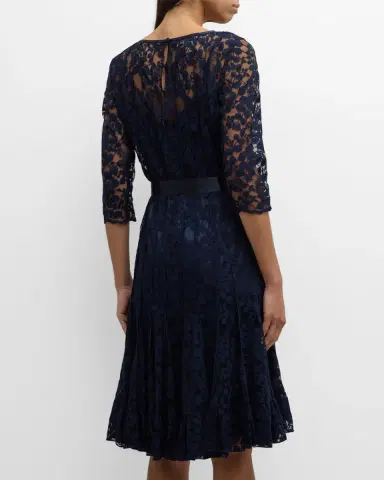 Rickie Freeman for Teri Jon 3/4-Sleeve Lace Overlay Cocktail Dress | Thumbnail 17 Rickie Freeman for Teri Jon 3/4-Sleeve Lace Overlay Cocktail Dress | Thumbnail 17