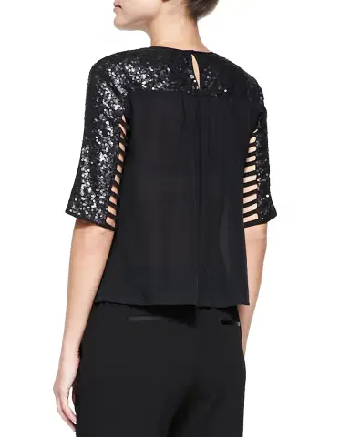 Rickie Freeman for Teri Jon 3/4-Sleeve Lace Overlay Cocktail Dress | Thumbnail 6 Rickie Freeman for Teri Jon 3/4-Sleeve Lace Overlay Cocktail Dress | Thumbnail 6