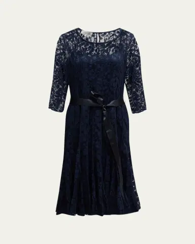 Rickie Freeman for Teri Jon 3/4-Sleeve Lace Overlay Cocktail Dress | Thumbnail 8 Rickie Freeman for Teri Jon 3/4-Sleeve Lace Overlay Cocktail Dress | Thumbnail 8