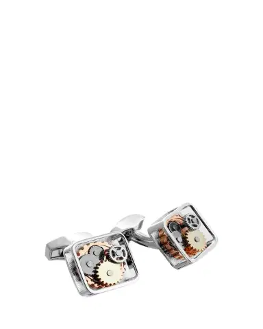 Tateossian Gunmetal Gear Cuff Links, Brass | Thumbnail 1 Tateossian Gunmetal Gear Cuff Links, Brass | Thumbnail 1