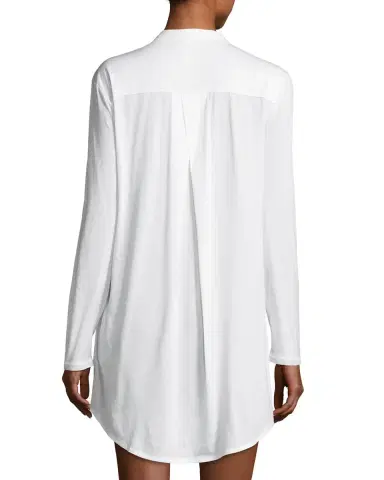 Hanro Cotton Deluxe Boyfriend Sleepshirt | Thumbnail 3 Hanro Cotton Deluxe Boyfriend Sleepshirt | Thumbnail 3