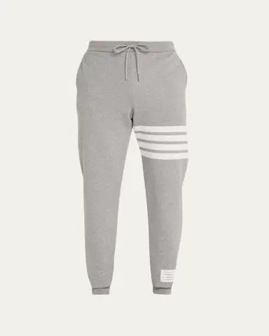 Thom Browne Men's Classic Drawstring Sweatpants with Stripe Detail | Thumbnail 5 Thom Browne Men's Classic Drawstring Sweatpants with Stripe Detail | Thumbnail 5