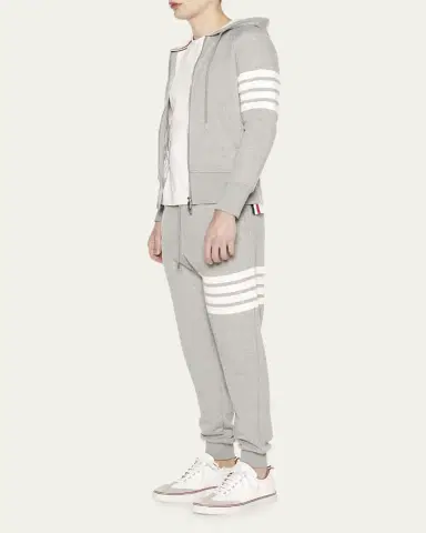 Thom Browne Men's Classic Drawstring Sweatpants with Stripe Detail | Thumbnail 8 Thom Browne Men's Classic Drawstring Sweatpants with Stripe Detail | Thumbnail 8