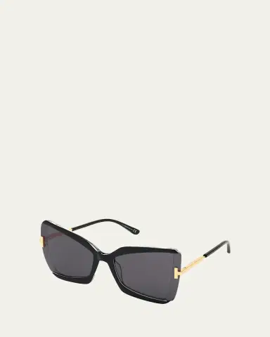 TOM FORD Gia Semi-Rimless Butterfly Sunglasses | Thumbnail 2 TOM FORD Gia Semi-Rimless Butterfly Sunglasses | Thumbnail 2