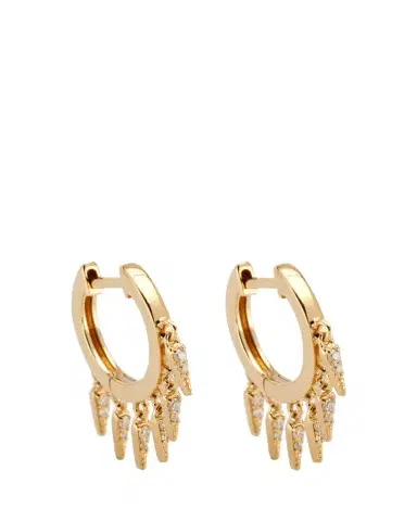 Sydney Evan 14k Diamond Fringe Huggie Hoop Earrings | Thumbnail 1 Sydney Evan 14k Diamond Fringe Huggie Hoop Earrings | Thumbnail 1