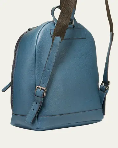 Giorgio Armani Men's Tumbled Calf Leather Backpack | Thumbnail 3 Giorgio Armani Men's Tumbled Calf Leather Backpack | Thumbnail 3
