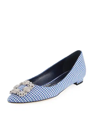 Manolo Blahnik Hangisi Metallic Fabric Buckle Flat | Thumbnail 8 Manolo Blahnik Hangisi Metallic Fabric Buckle Flat | Thumbnail 8