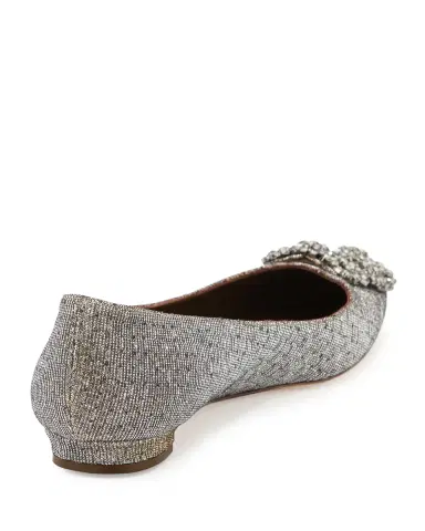 Manolo Blahnik Hangisi Metallic Fabric Buckle Flat | Thumbnail 11 Manolo Blahnik Hangisi Metallic Fabric Buckle Flat | Thumbnail 11