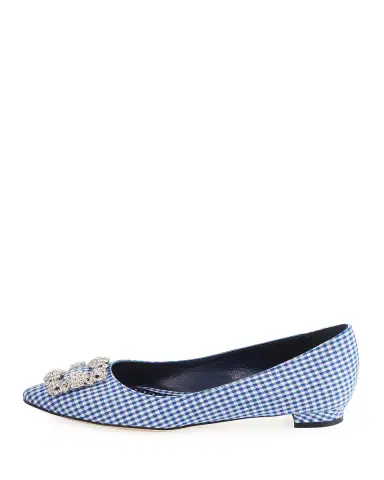 Manolo Blahnik Hangisi Metallic Fabric Buckle Flat | Thumbnail 6 Manolo Blahnik Hangisi Metallic Fabric Buckle Flat | Thumbnail 6