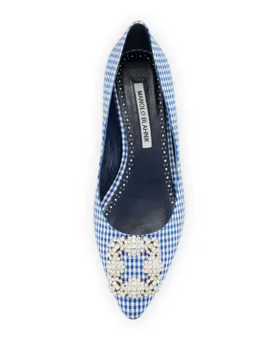Manolo Blahnik Hangisi Metallic Fabric Buckle Flat | Thumbnail 7 Manolo Blahnik Hangisi Metallic Fabric Buckle Flat | Thumbnail 7