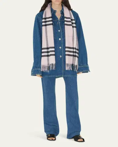 Burberry Giant Check Cashmere Scarf | Thumbnail 7 Burberry Giant Check Cashmere Scarf | Thumbnail 7