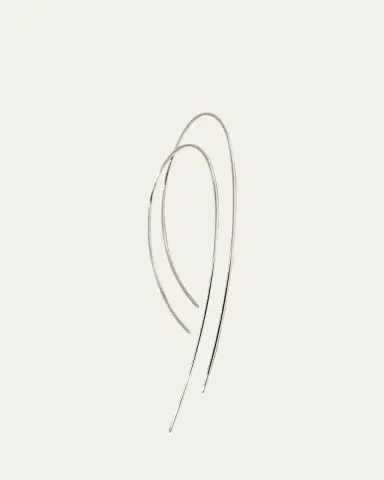 Lana 14K White Gold Hooked On Hoop Earrings | Thumbnail 3 Lana 14K White Gold Hooked On Hoop Earrings | Thumbnail 3