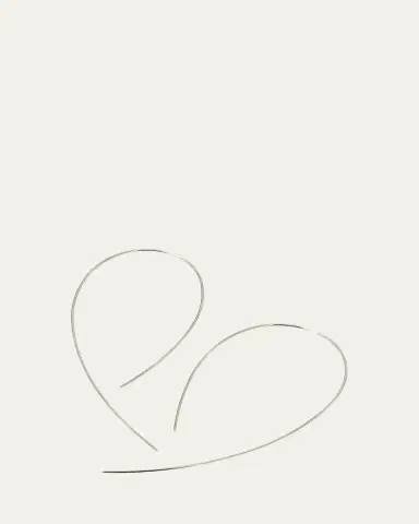 Lana 14K White Gold Hooked On Hoop Earrings | Thumbnail 4 Lana 14K White Gold Hooked On Hoop Earrings | Thumbnail 4
