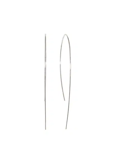 Lana 14K White Gold Hooked On Hoop Earrings | Thumbnail 1 Lana 14K White Gold Hooked On Hoop Earrings | Thumbnail 1