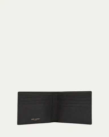 Saint Laurent Men's Tonal Monogram Leather Bifold Wallet | Thumbnail 3 Saint Laurent Men's Tonal Monogram Leather Bifold Wallet | Thumbnail 3