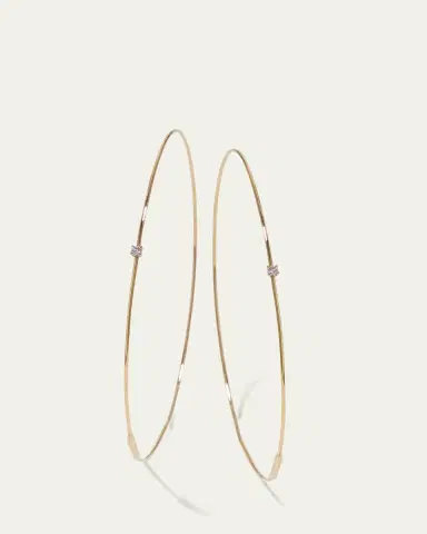Lana 14K Gold Large Magic Diamond Hoops | Thumbnail 3 Lana 14K Gold Large Magic Diamond Hoops | Thumbnail 3