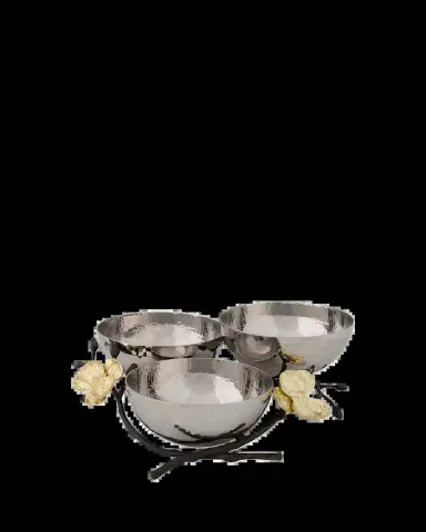 Michael Aram Gold Orchid Triple Nut Dish | Thumbnail 2 Michael Aram Gold Orchid Triple Nut Dish | Thumbnail 2