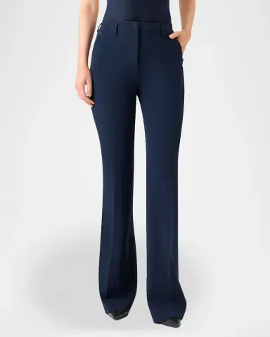 Akris Farrah Boot-Cut Mid-Rise Wool Pants | Thumbnail 3 Akris Farrah Boot-Cut Mid-Rise Wool Pants | Thumbnail 3