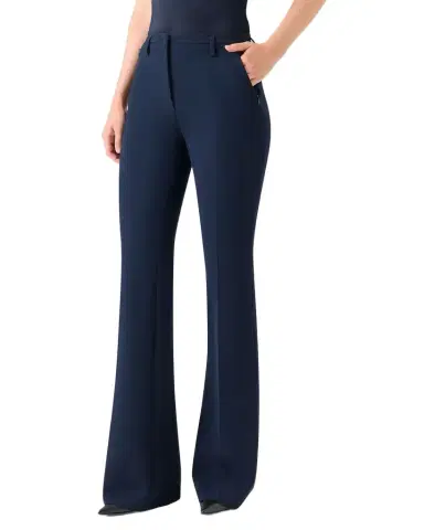 Akris Farrah Boot-Cut Mid-Rise Wool Pants | Thumbnail 1 Akris Farrah Boot-Cut Mid-Rise Wool Pants | Thumbnail 1