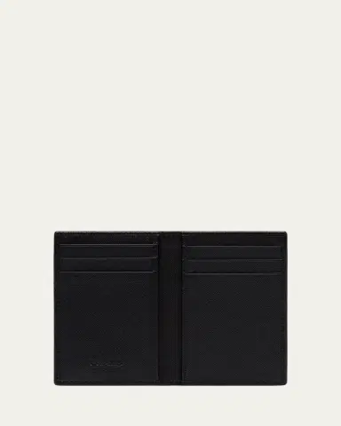 Prada Men's Saffiano Slim Card Holder Wallet | Thumbnail 4 Prada Men's Saffiano Slim Card Holder Wallet | Thumbnail 4