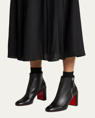 Christian Louboutin Ziptotal Calfskin Red Sole Booties | Thumbnail 4 Christian Louboutin Ziptotal Calfskin Red Sole Booties | Thumbnail 4