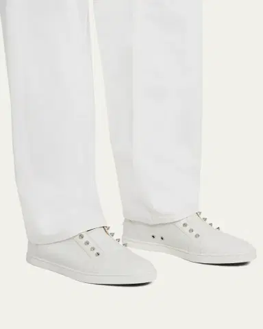 Christian Louboutin Men's F. A.V. Fique A Vontade Spiked Leather Slip-On Sneakers | Thumbnail 12 Christian Louboutin Men's F. A.V. Fique A Vontade Spiked Leather Slip-On Sneakers | Thumbnail 12