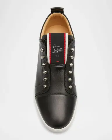 Christian Louboutin Men's F. A.V. Fique A Vontade Spiked Leather Slip-On Sneakers | Thumbnail 19 Christian Louboutin Men's F. A.V. Fique A Vontade Spiked Leather Slip-On Sneakers | Thumbnail 19