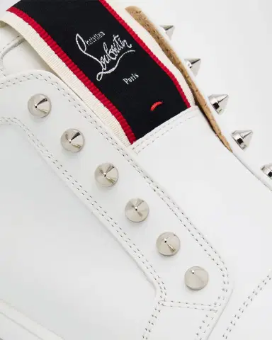 Christian Louboutin Men's F. A.V. Fique A Vontade Spiked Leather Slip-On Sneakers | Thumbnail 4 Christian Louboutin Men's F. A.V. Fique A Vontade Spiked Leather Slip-On Sneakers | Thumbnail 4