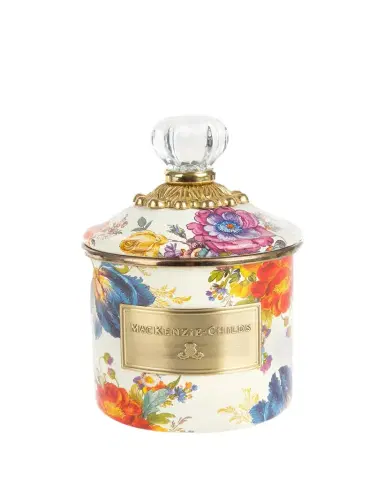 MacKenzie-Childs Flower Market White Demi Canister | Thumbnail 1 MacKenzie-Childs Flower Market White Demi Canister | Thumbnail 1