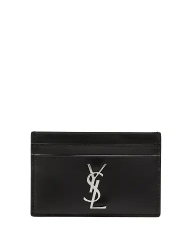 Saint Laurent Men's YSL Monogram Leather Card Case | Thumbnail 1 Saint Laurent Men's YSL Monogram Leather Card Case | Thumbnail 1