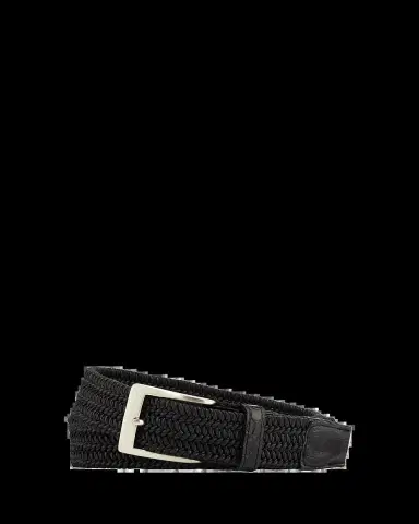 W. Kleinberg Men's Sport Stretch Belt with Crocodile-Trim | Thumbnail 2 W. Kleinberg Men's Sport Stretch Belt with Crocodile-Trim | Thumbnail 2