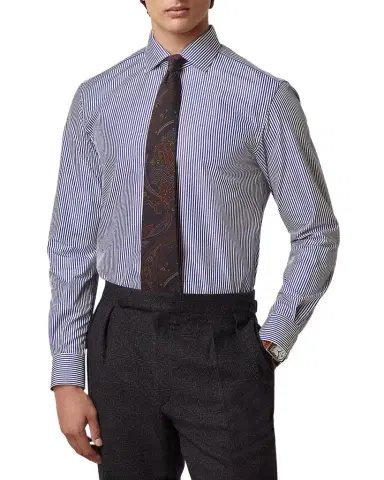 Ralph Lauren Purple Label Men's Bengal-Stripe Shirt | Thumbnail 1 Ralph Lauren Purple Label Men's Bengal-Stripe Shirt | Thumbnail 1