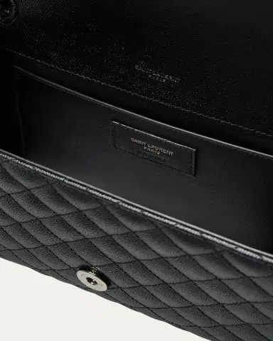 Saint Laurent Envelope Triquilt Medium YSL Shoulder Bag in Grained Leather | Thumbnail 4 Saint Laurent Envelope Triquilt Medium YSL Shoulder Bag in Grained Leather | Thumbnail 4