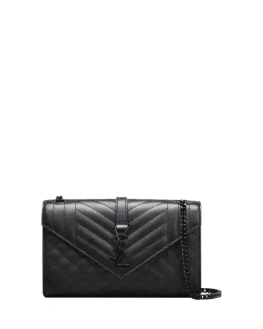 Saint Laurent Envelope Triquilt Medium YSL Shoulder Bag in Grained Leather | Thumbnail 1 Saint Laurent Envelope Triquilt Medium YSL Shoulder Bag in Grained Leather | Thumbnail 1
