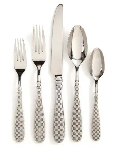 MacKenzie-Childs 5-Piece Check Flatware Place Setting | Thumbnail 2 MacKenzie-Childs 5-Piece Check Flatware Place Setting | Thumbnail 2