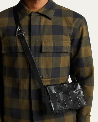 Bottega Veneta Men's Leather Cassette Crossbody Bag | Thumbnail 4 Bottega Veneta Men's Leather Cassette Crossbody Bag | Thumbnail 4