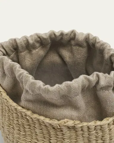 Chloé Woody Small Mifuko Basket Bag in Fair Trade Paper Embellished with Linen | Thumbnail 8 Chloé Woody Small Mifuko Basket Bag in Fair Trade Paper Embellished with Linen | Thumbnail 8