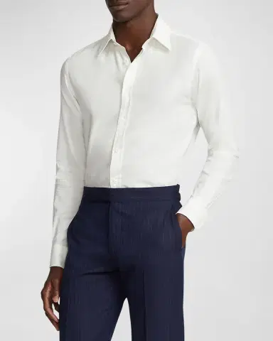 Ralph Lauren Purple Label Men's Poplin Shirt | Thumbnail 3 Ralph Lauren Purple Label Men's Poplin Shirt | Thumbnail 3