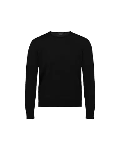 Prada Men's Worsted Wool Crewneck Sweater | Thumbnail 1 Prada Men's Worsted Wool Crewneck Sweater | Thumbnail 1