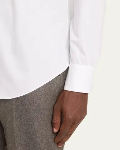 Cesare Attolini Men's Solid Cotton Sport Shirt | Thumbnail 5 Cesare Attolini Men's Solid Cotton Sport Shirt | Thumbnail 5