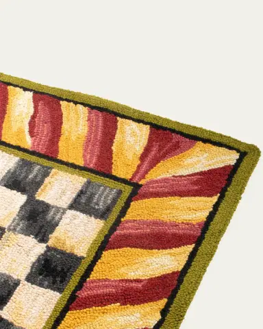 MacKenzie-Childs Courtly Check Rug, 2' x 3' | Thumbnail 3 MacKenzie-Childs Courtly Check Rug, 2' x 3' | Thumbnail 3