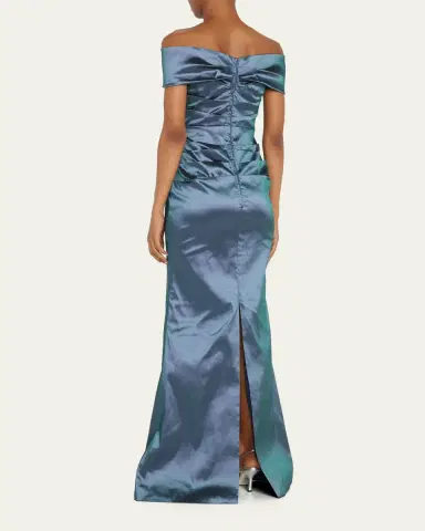 Rickie Freeman for Teri Jon Off-Shoulder Ruched Taffeta Gown | Thumbnail 3 Rickie Freeman for Teri Jon Off-Shoulder Ruched Taffeta Gown | Thumbnail 3