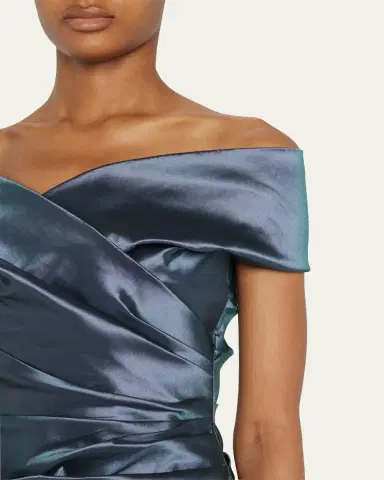 Rickie Freeman for Teri Jon Off-Shoulder Ruched Taffeta Gown | Thumbnail 5 Rickie Freeman for Teri Jon Off-Shoulder Ruched Taffeta Gown | Thumbnail 5