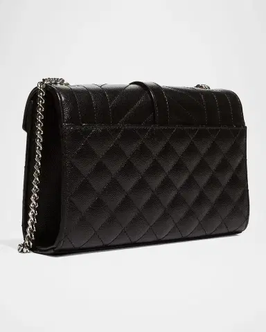 Saint Laurent Envelope Triquilt Small YSL Shoulder Bag in Grained Leather | Thumbnail 3 Saint Laurent Envelope Triquilt Small YSL Shoulder Bag in Grained Leather | Thumbnail 3
